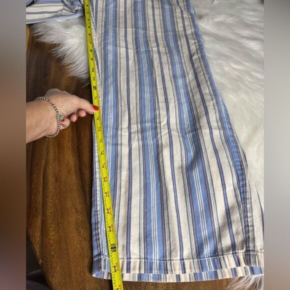 DKNY Classic Petite Striped Cropped Wide Leg Pants, Petite Small - Picture 12 of 13